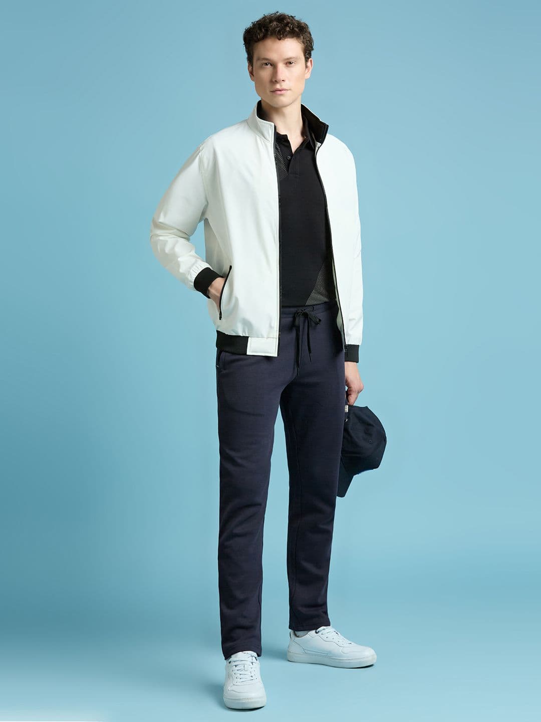 Pepe Jeans Men Mock Collar Solid Casual Sporty Jacket - view 1