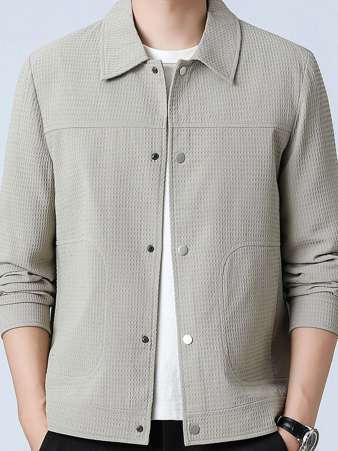 StyleCast x Revolte StyleCast Men Spread Collar Casual Windcheater Jacket - view 1
