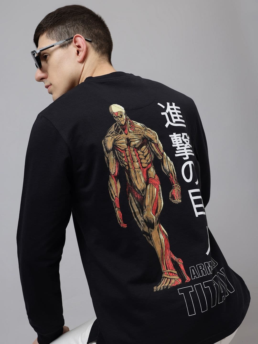 Free Authority Men Attack Of Titans Anime Printed Cotton T-shirt - view 1