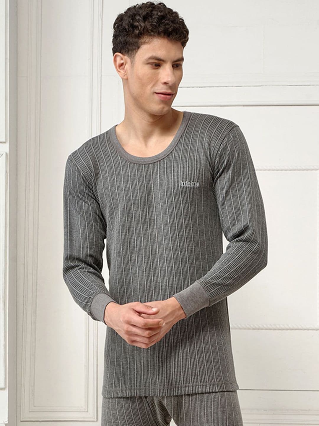 INFERNO Men Round Neck Fullslevee Thermal Vest - view 1