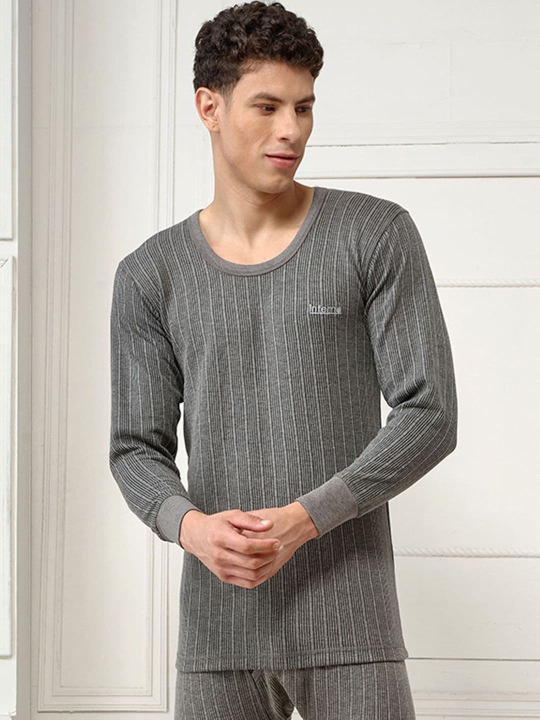 INFERNO Men Round Neck Full Sleeve Thermal Vest - view 1