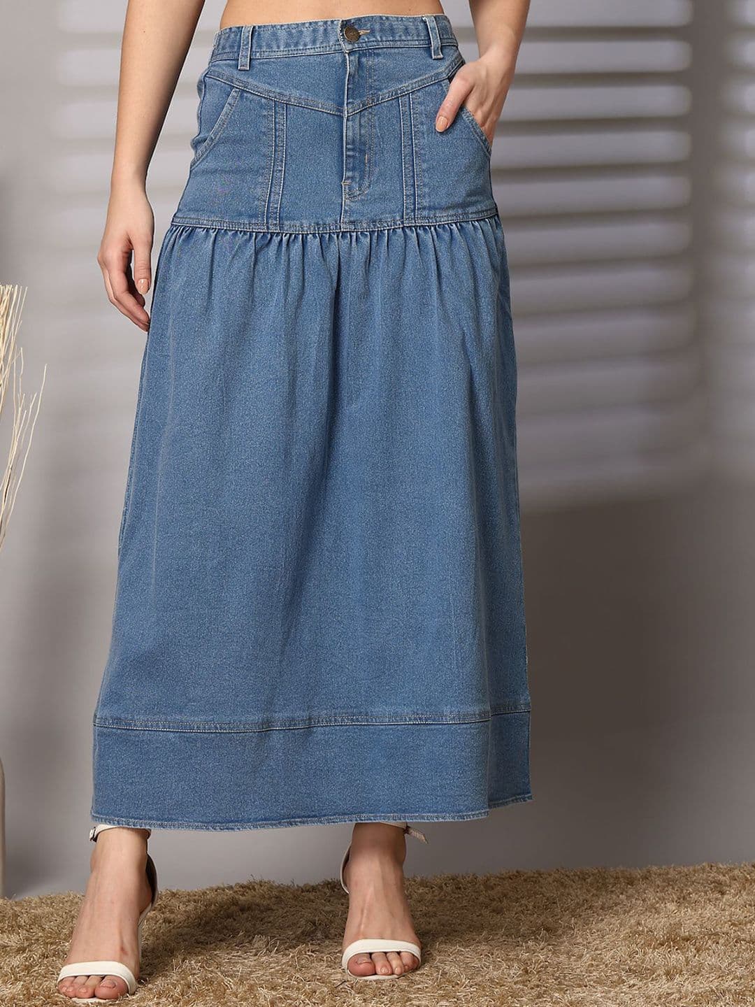 plusS A-Line Maxi Skirt - view 1