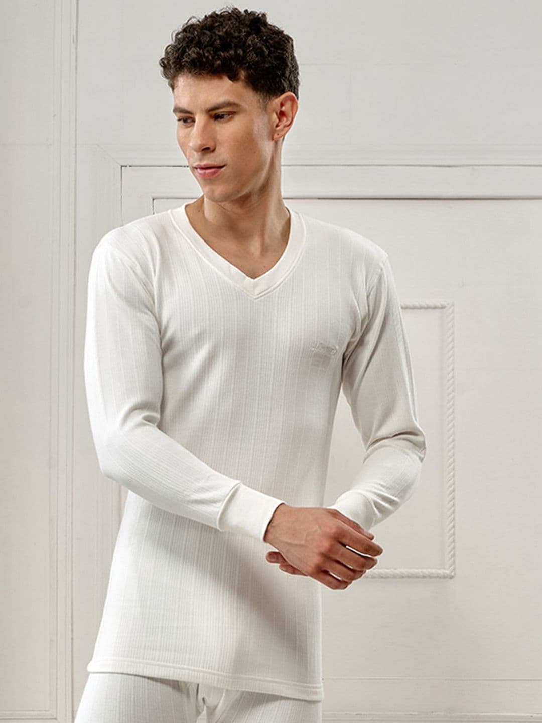 INFERNO Men V Neck Fullslevee Thermal Vest - view 1