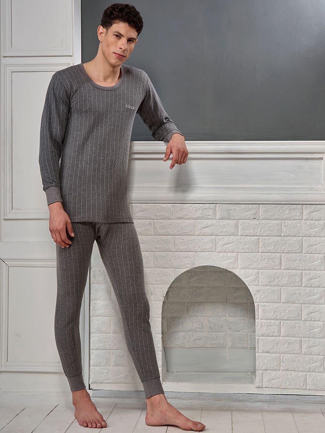 INFERNO Men Crew Neck Thermal Top and Pant Set - view 1