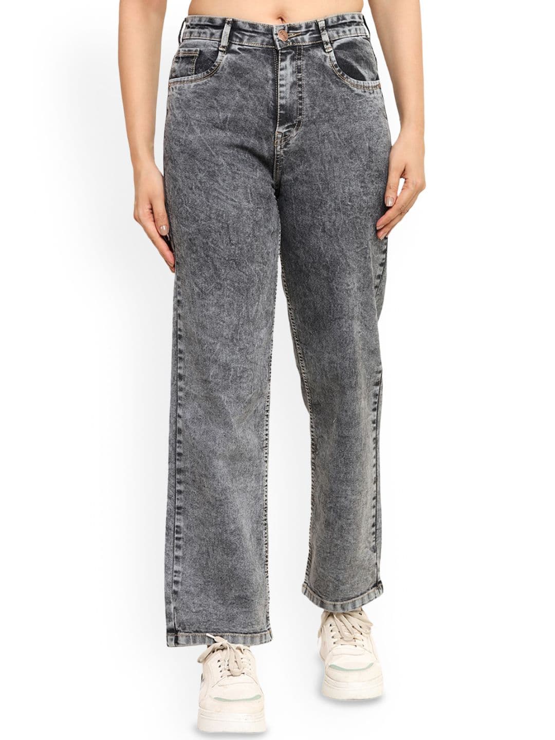 zayla Women Comfort Wide Leg High-Rise Heavy Fade Jeans - view 1