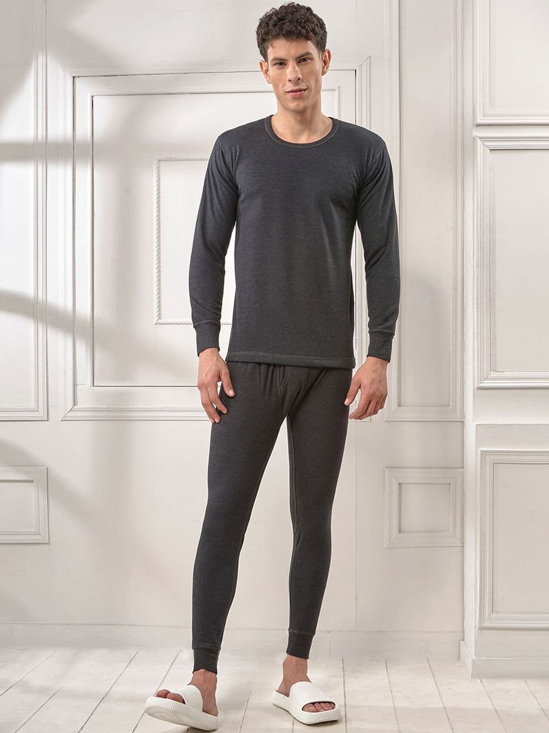 INFERNO Men Polycotton Thermal Vest and Pant Set with Fleeced linning - view 1