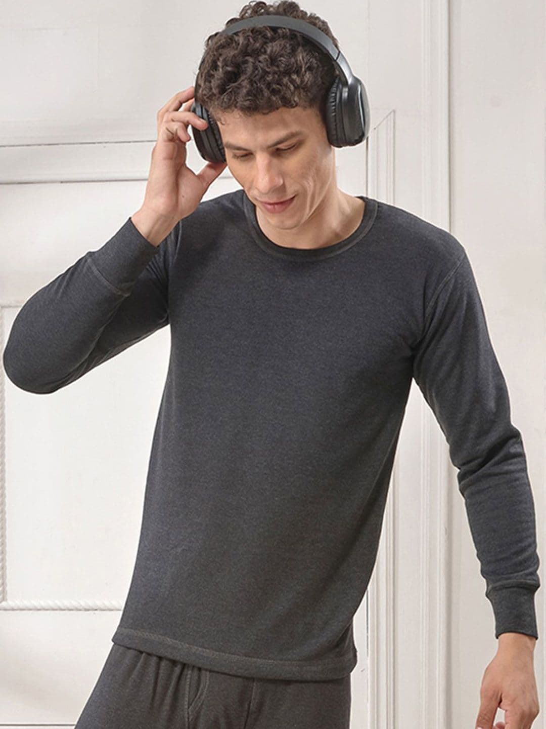 INFERNO Men Round Neck Fleeced Thermal Vest - view 1