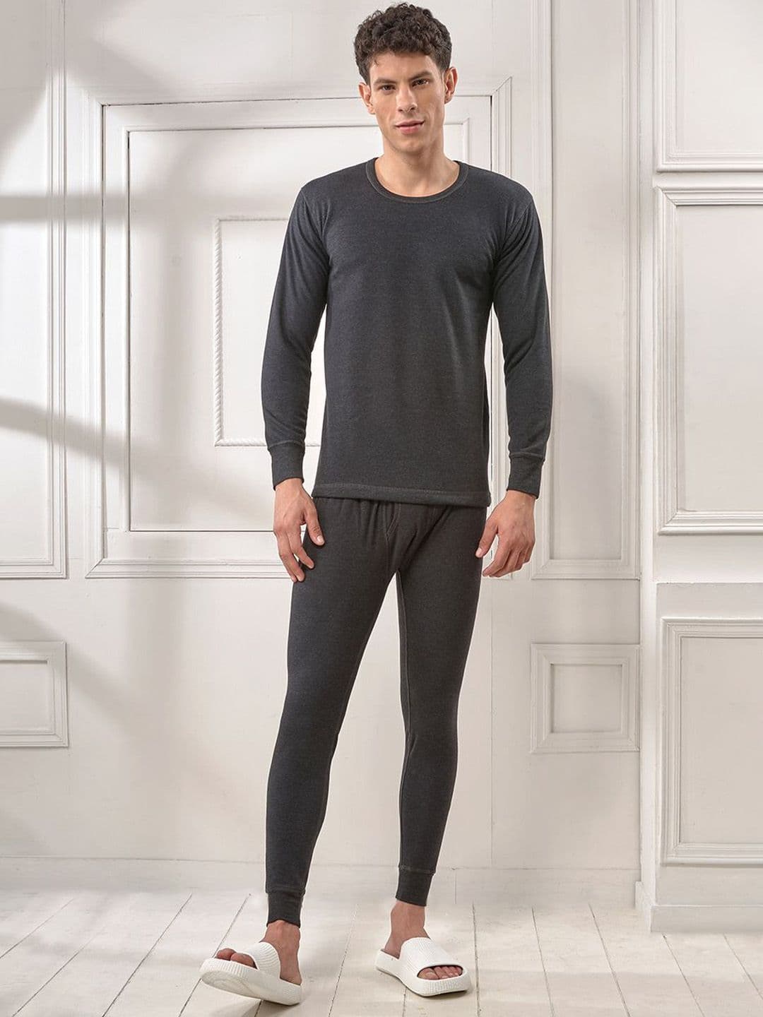 INFERNO Men Polycotton Thermal Vest and Pant Set with Fleeced linning - view 1