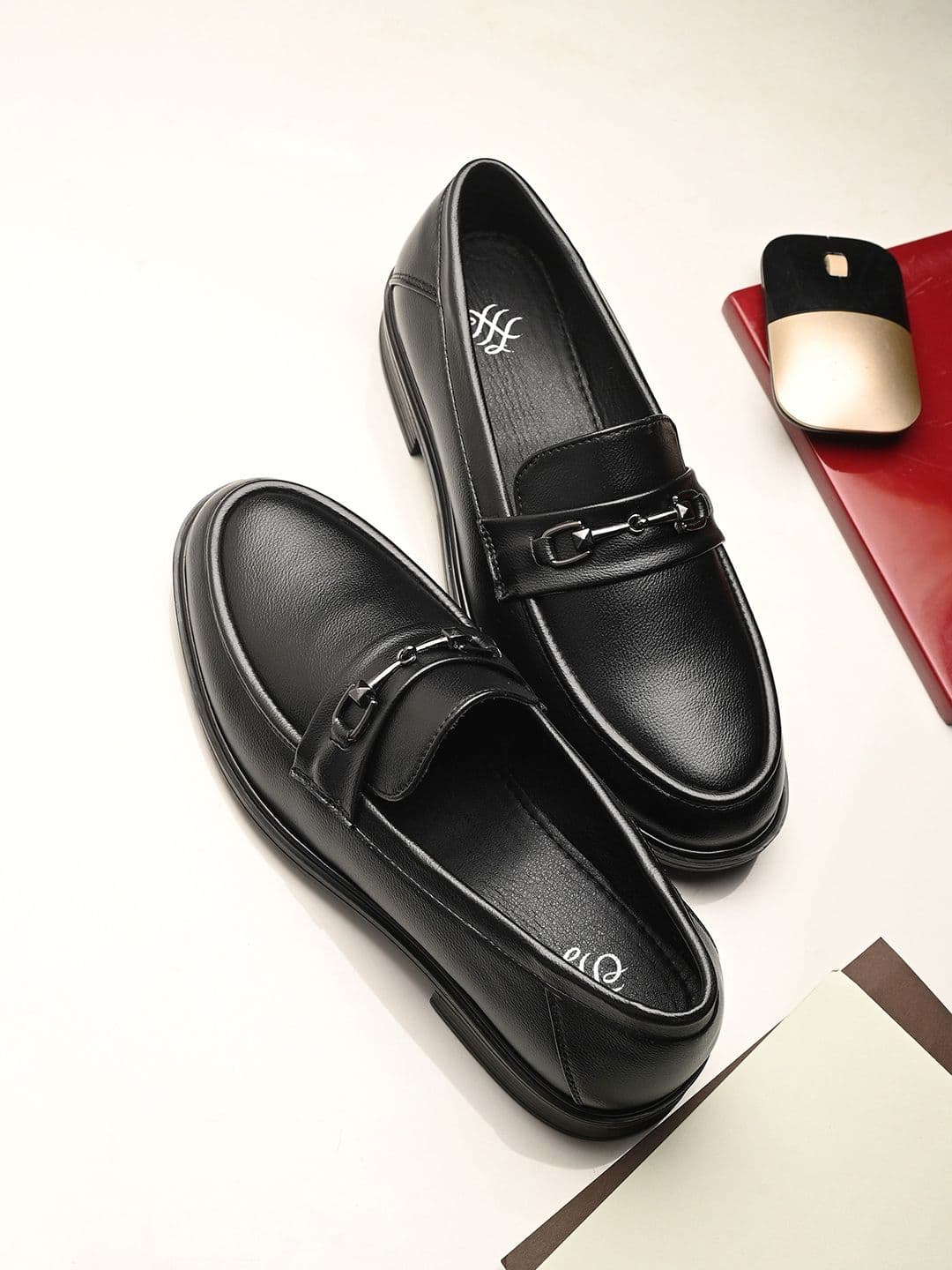 House of Pataudi Men Textured Formal Loafers - view 1