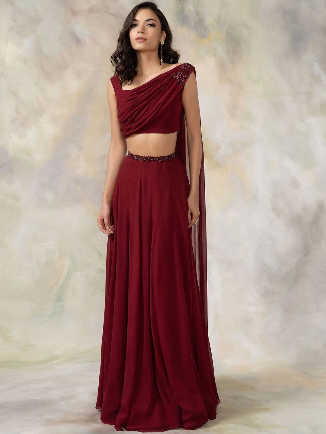 Pooja Peshoria Embellished Beads and Stones Ready to Wear Lehenga Choli - view 1