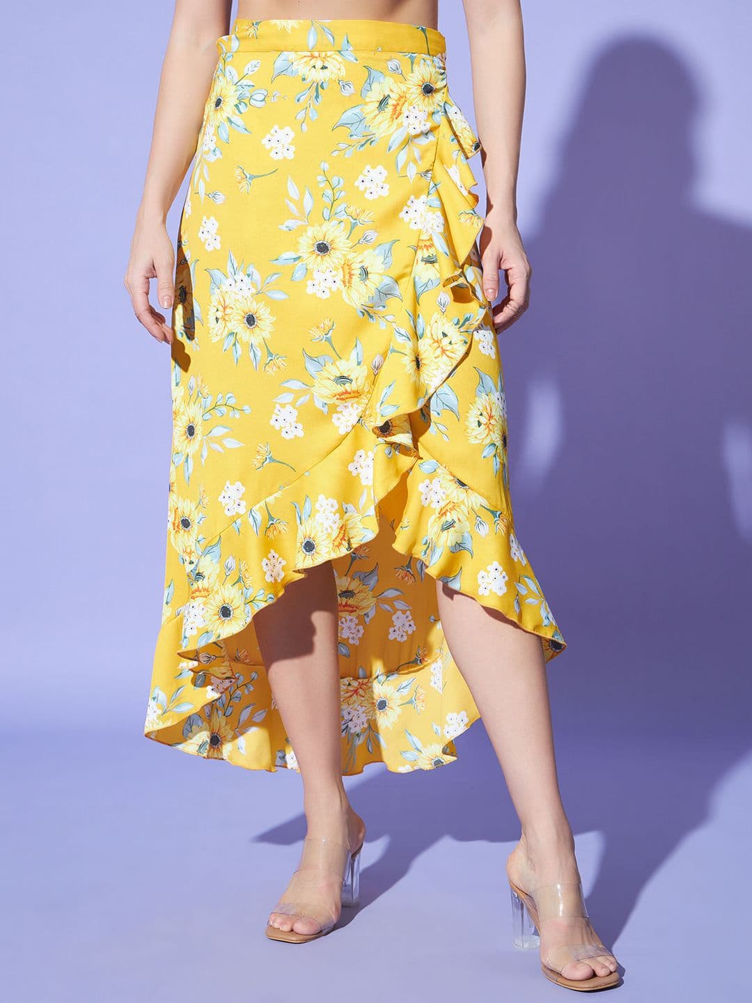 Trend Arrest Floral Printed Wrap Skirt - view 1