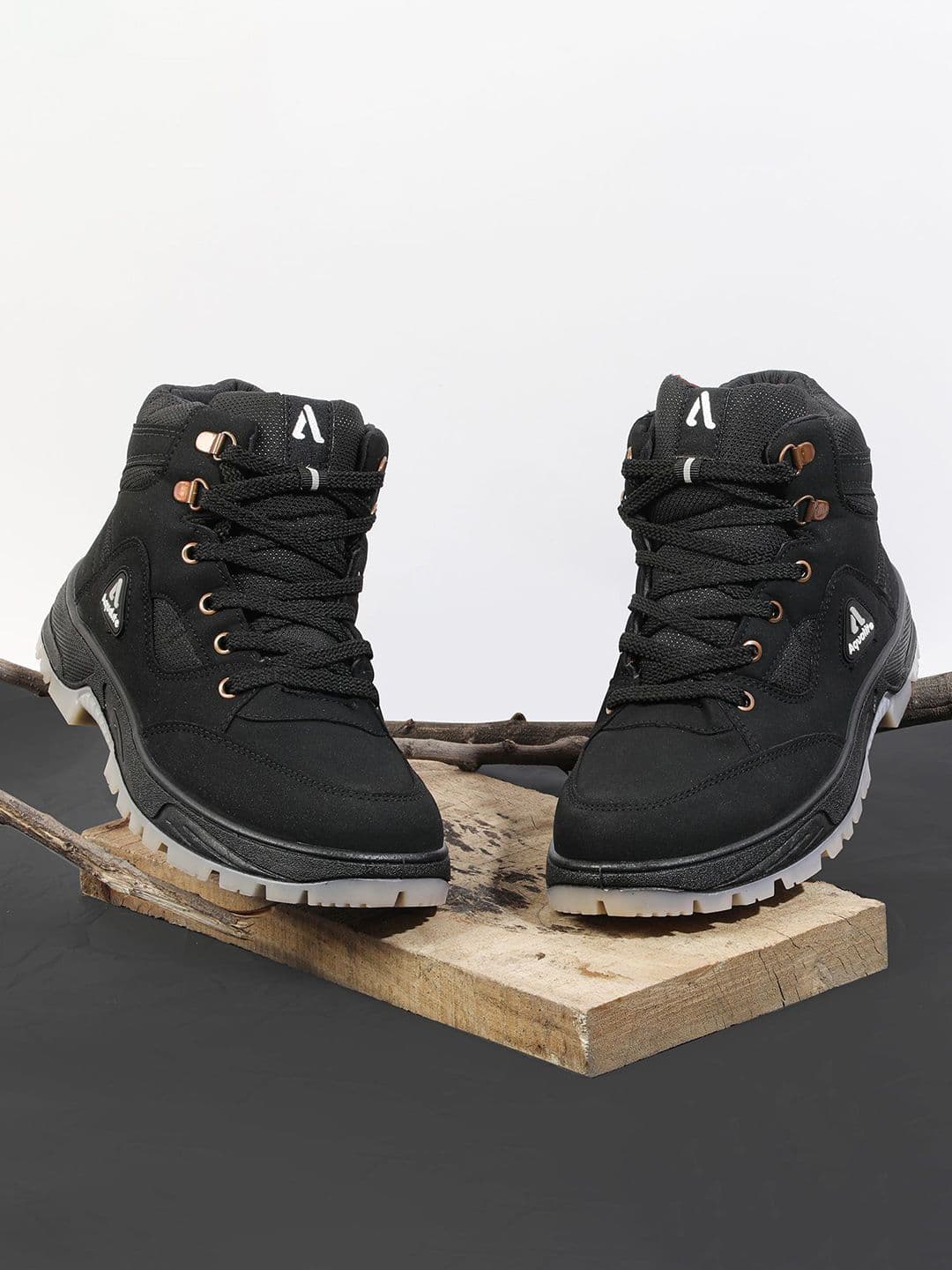 Aqualite Men Solid Lace-Ups Trekking Shoes - view 1