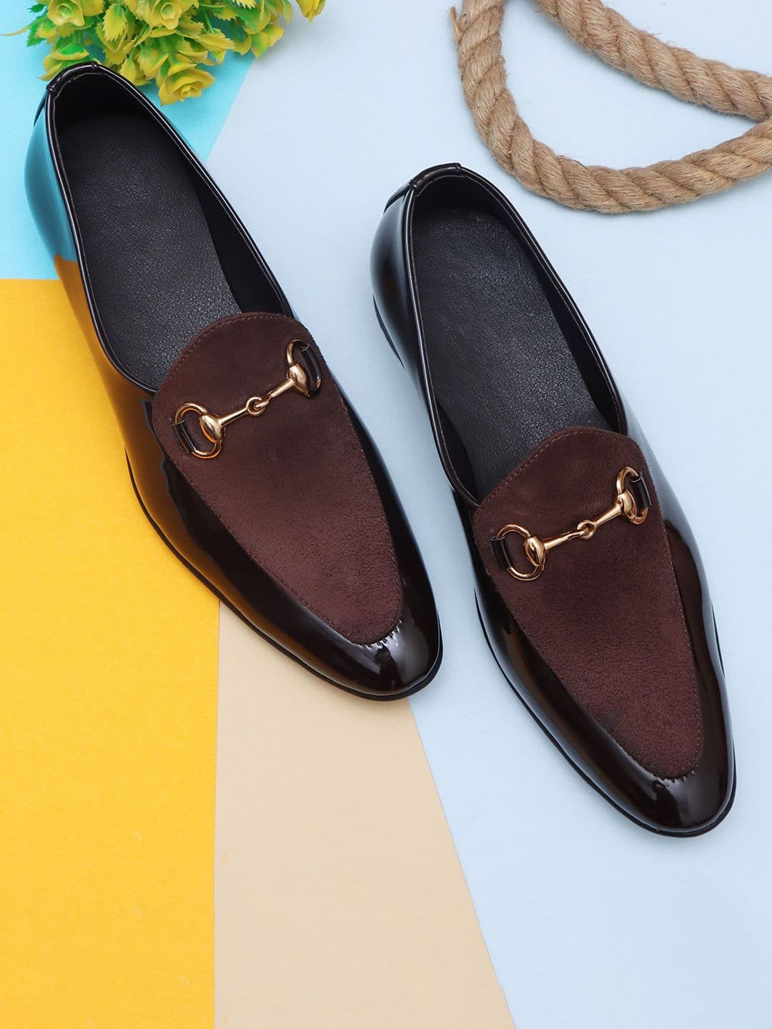 SHUAN Men Leather Formal Slip-Ons - view 1