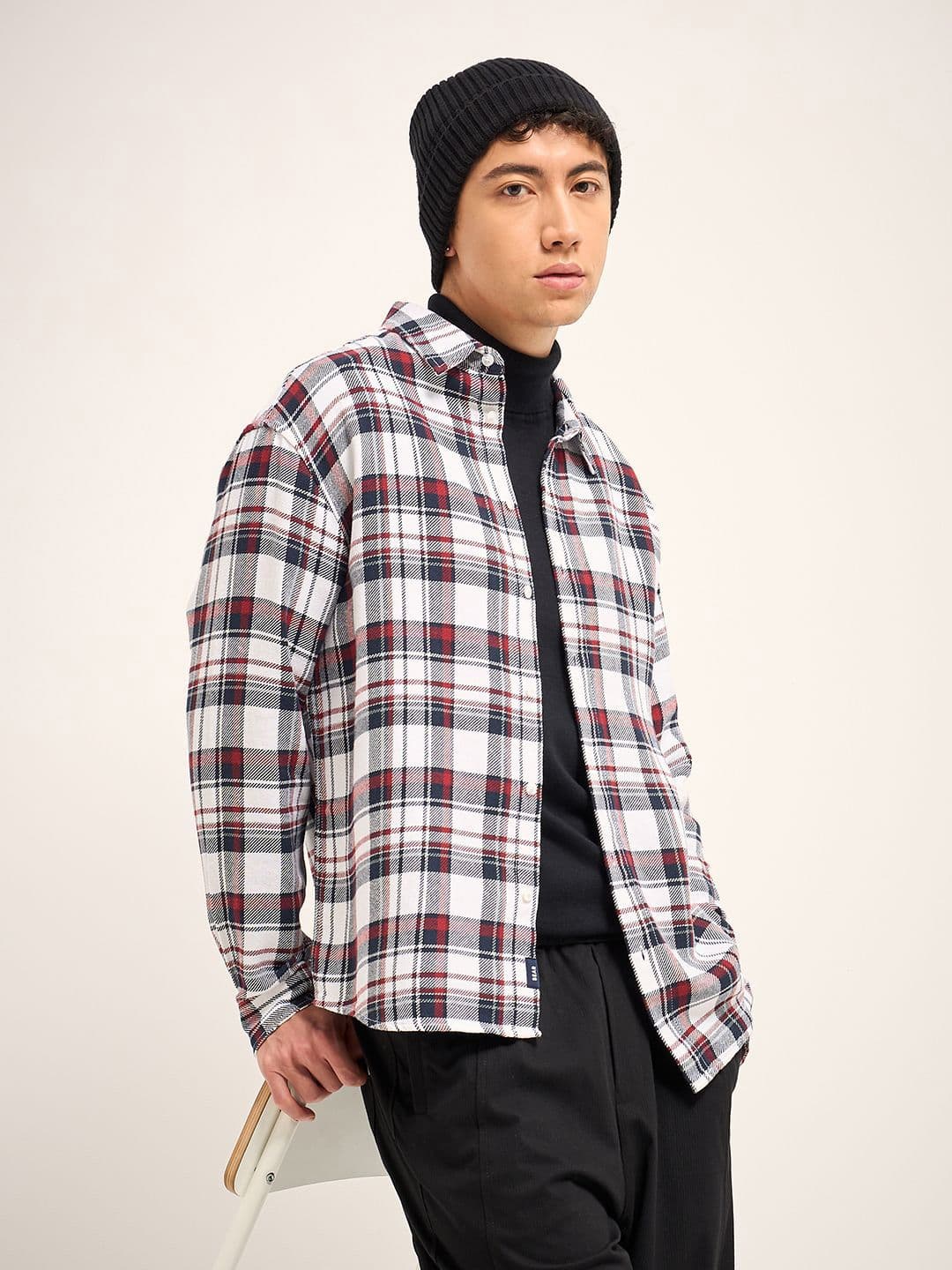 THE BEAR HOUSE Men Tartan Checked Cotton Relaxed Fit Casual Shirt - view 1