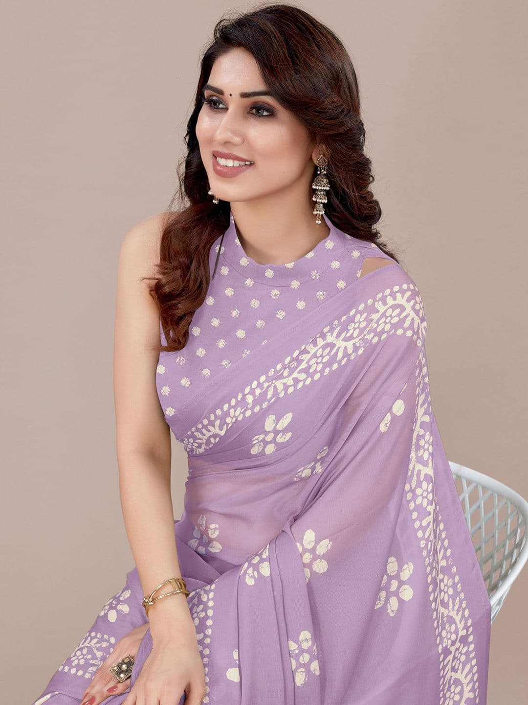 KALINI Batik Block Print Saree - view 1