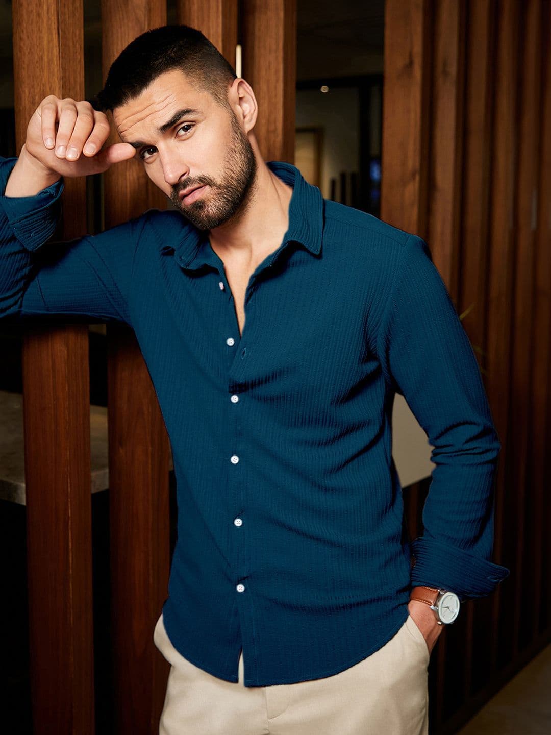 CAHOOT Men Comfort Spread Collar Striped Casual Shirt - view 1