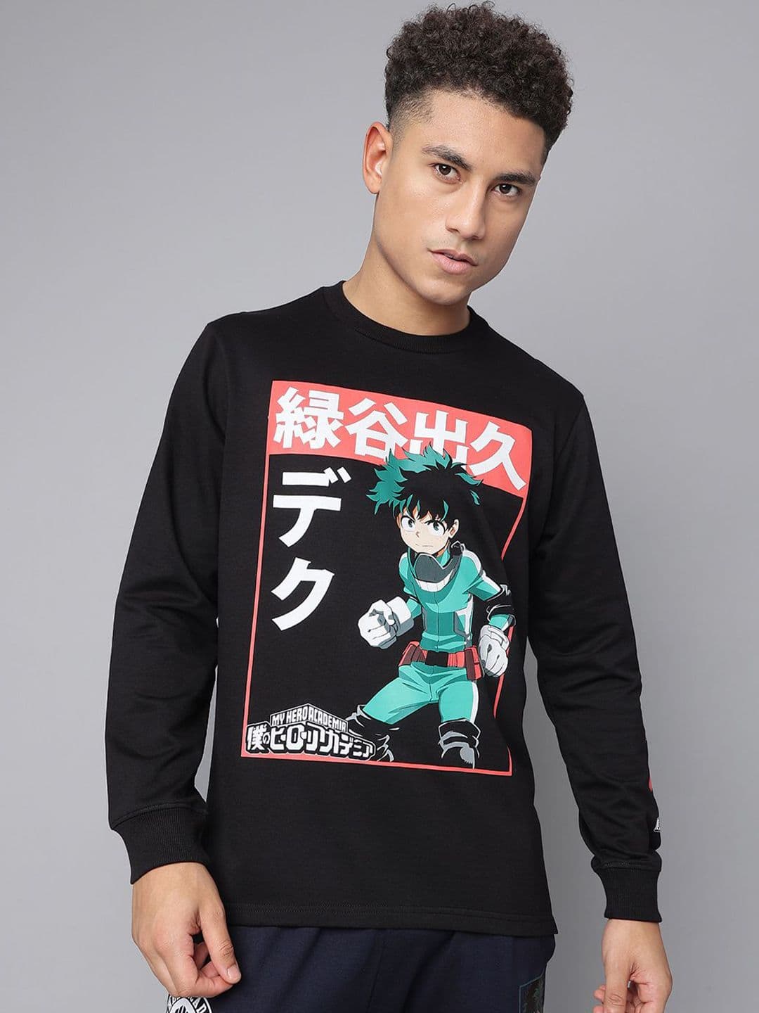 Free Authority Men Deku Graphic Anime Printed Round Neck Cotton T-shirt - view 1