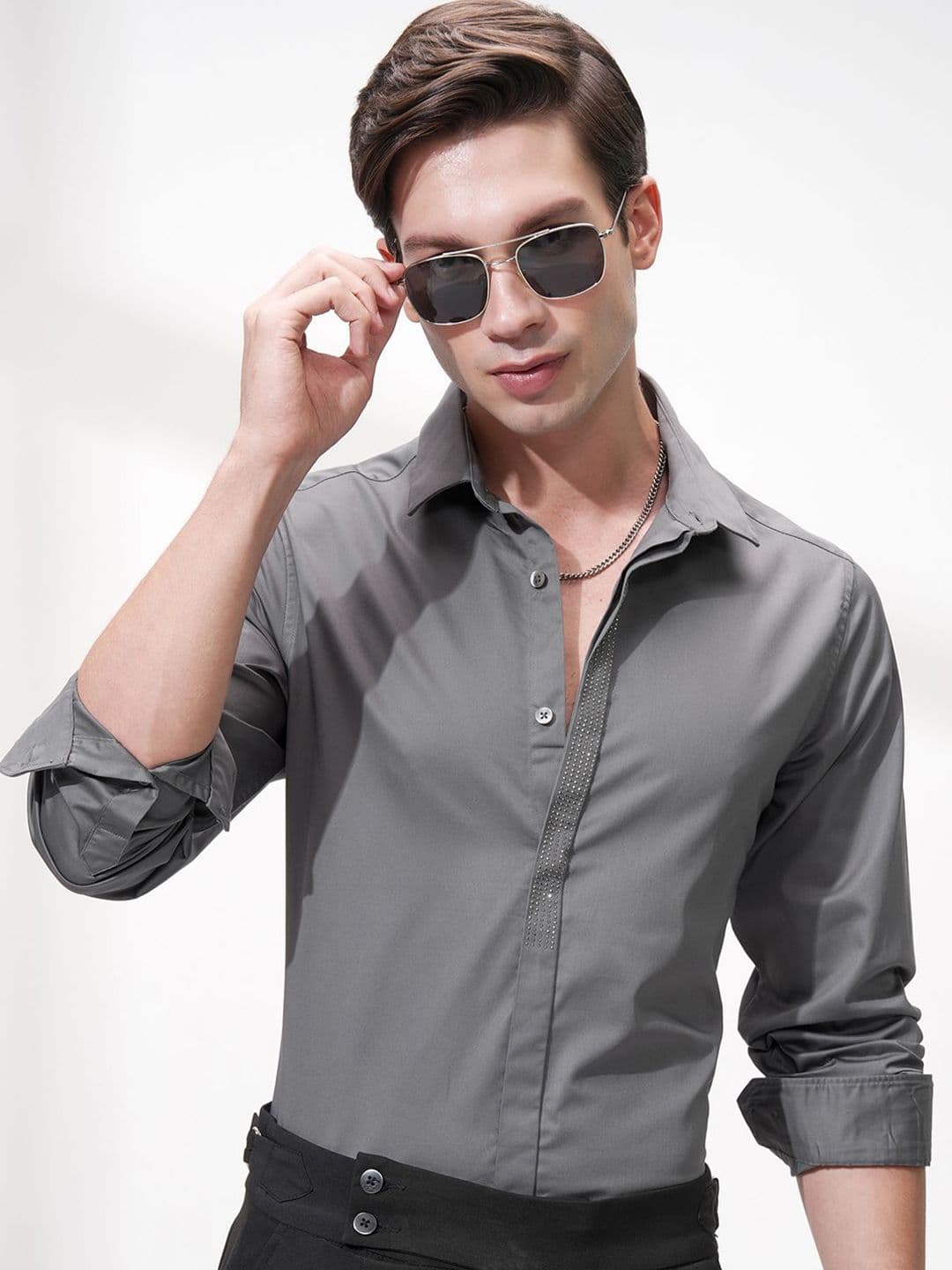 HIGHLANDER Men Comfort Slim Fit Opaque Casual Shirt - view 1