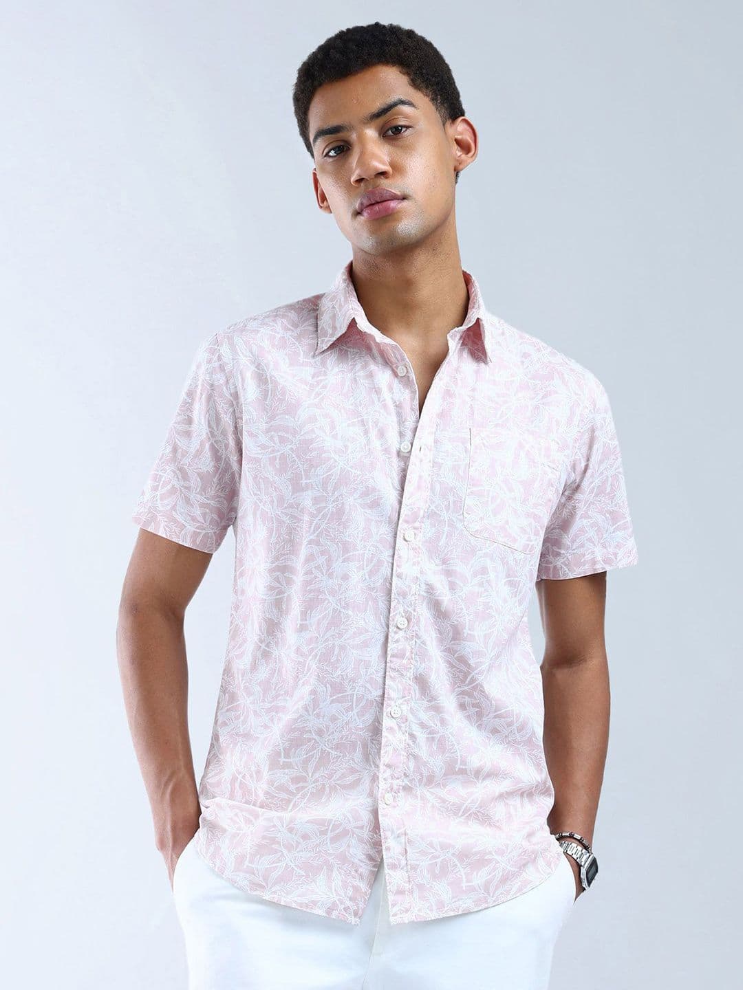 Flying Machine Men Slim Fit Floral Printed Casual Shirt - view 1