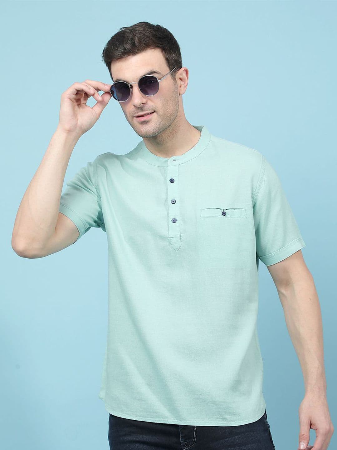 Crimsoune Club Mandarin Collar Kurta - view 1
