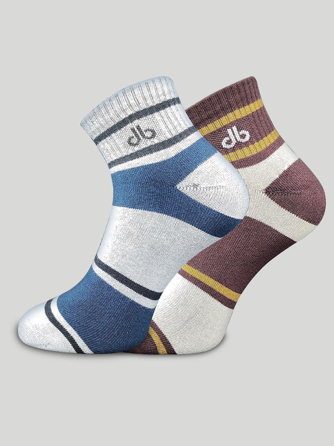 bigbanana Men Pack of 2 Colourblock Multicolor Ankle-Length Socks - view 1