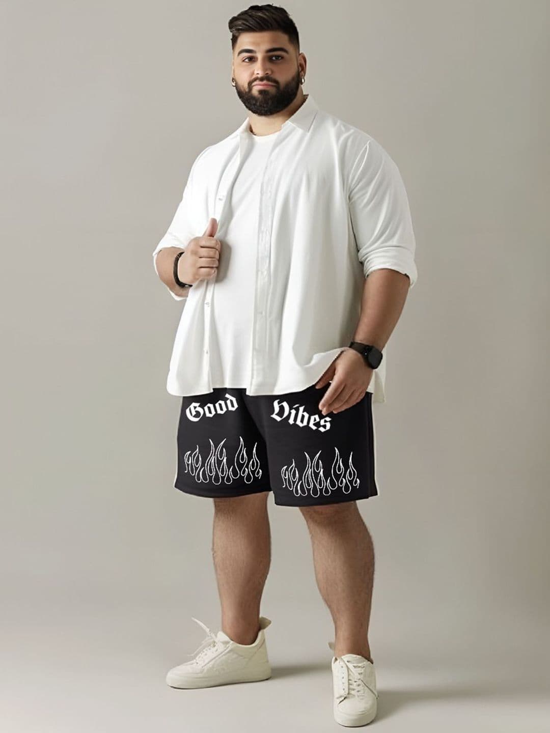 Toodle Plus Men Plus Size Cotton Shorts - view 1