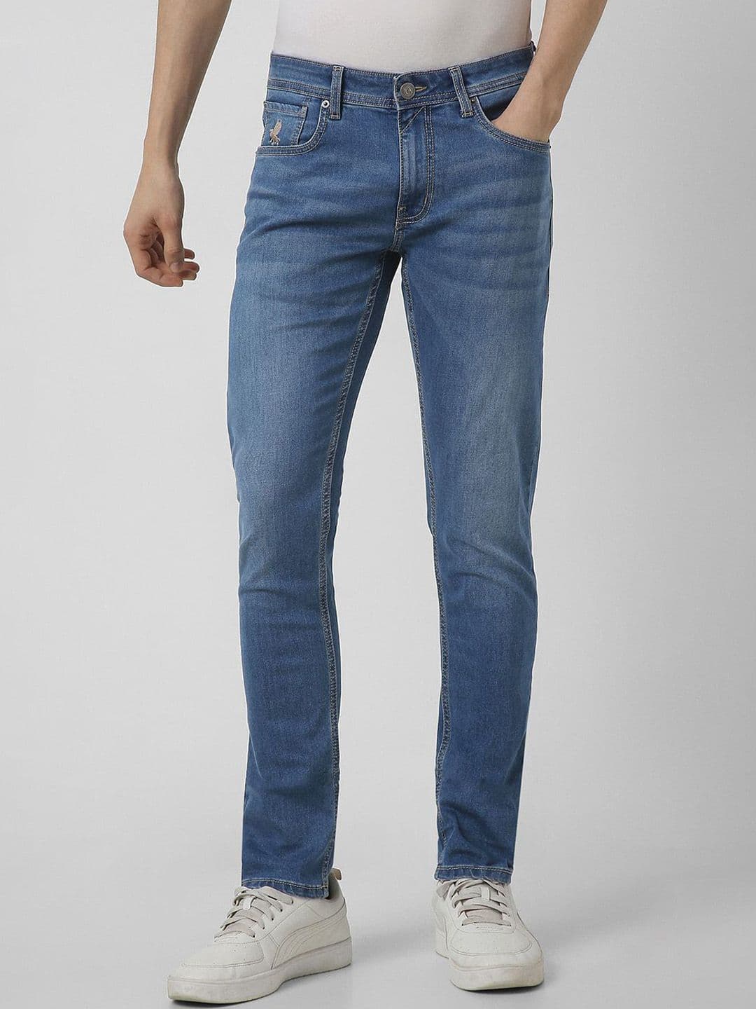 Peter England Casuals Men Slim Fit Mid-Rise Heavy Fade Jeans - view 1