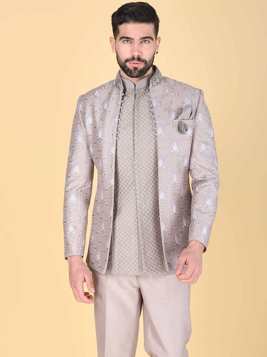 Denis Parkar Embroidered Sherwani Set