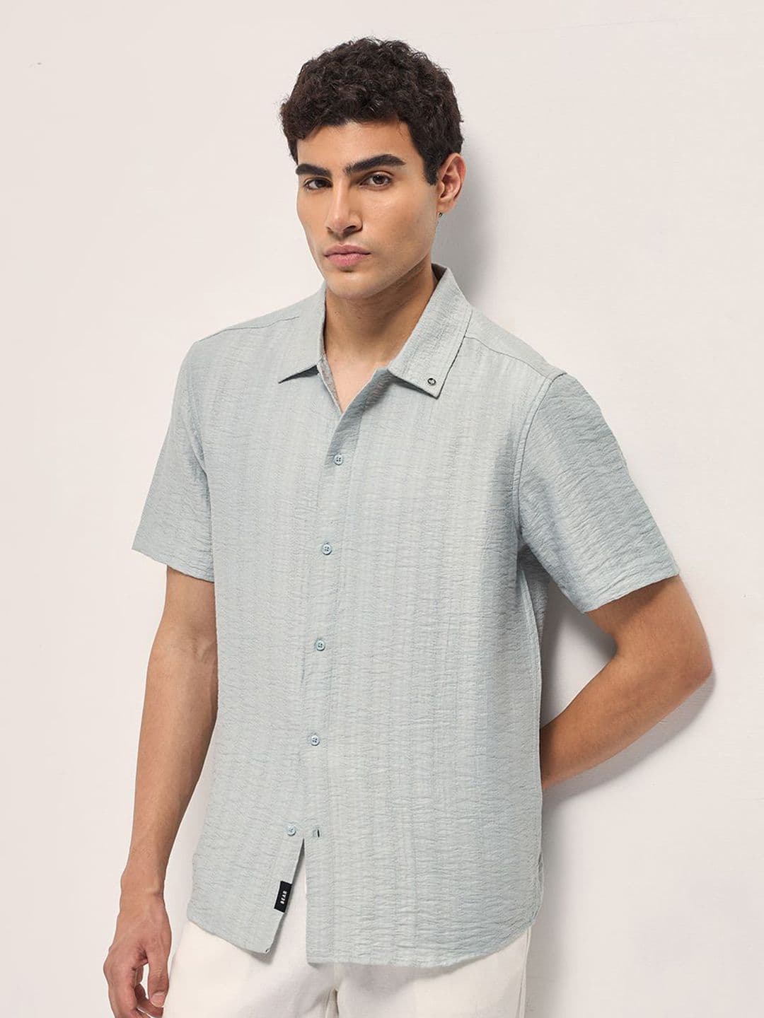 THE BEAR HOUSE Men Textured Regular Fit Casual Shirt - view 1