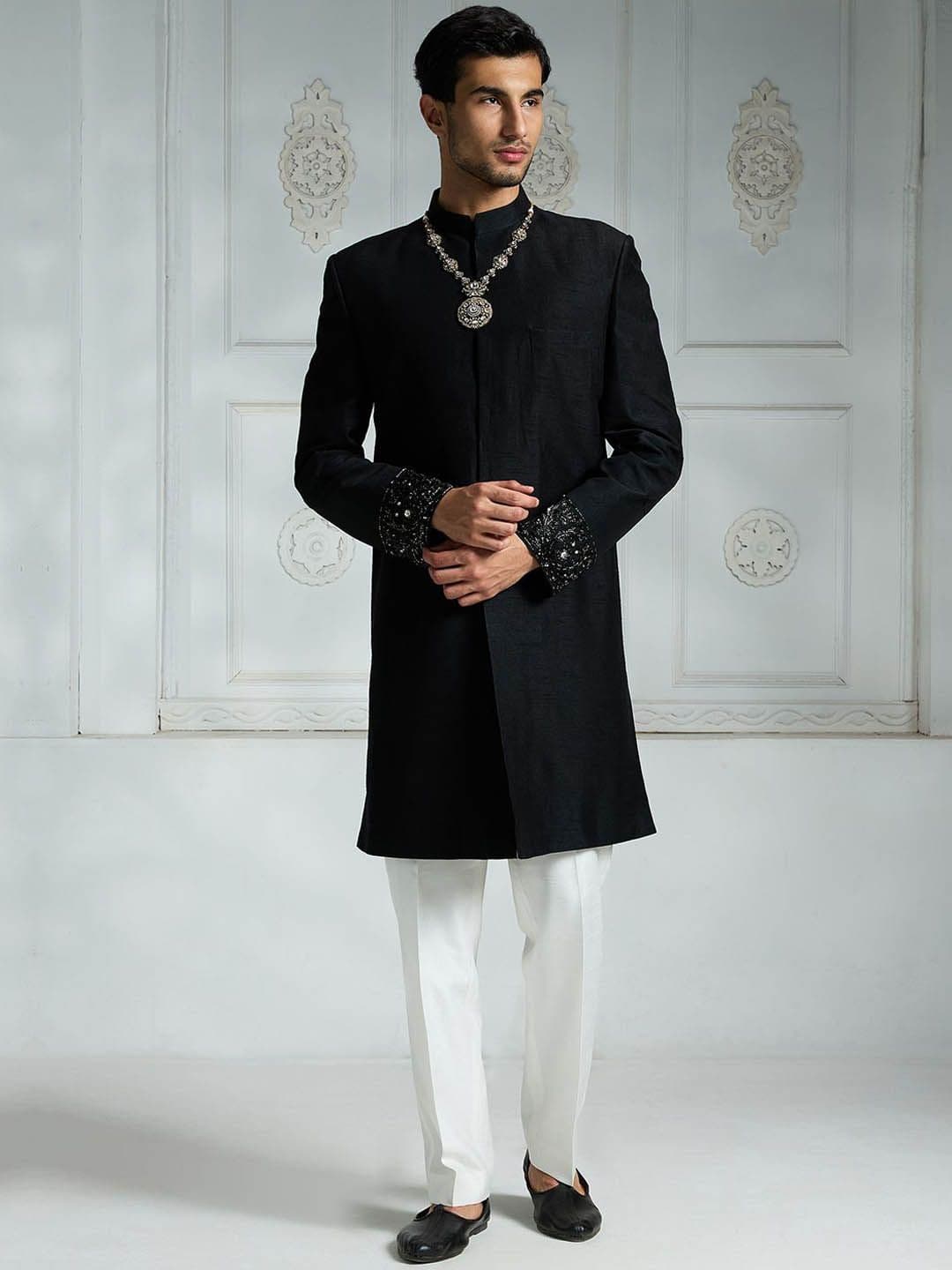 Rivaar By Rocky Star Embroidered Sherwani Set