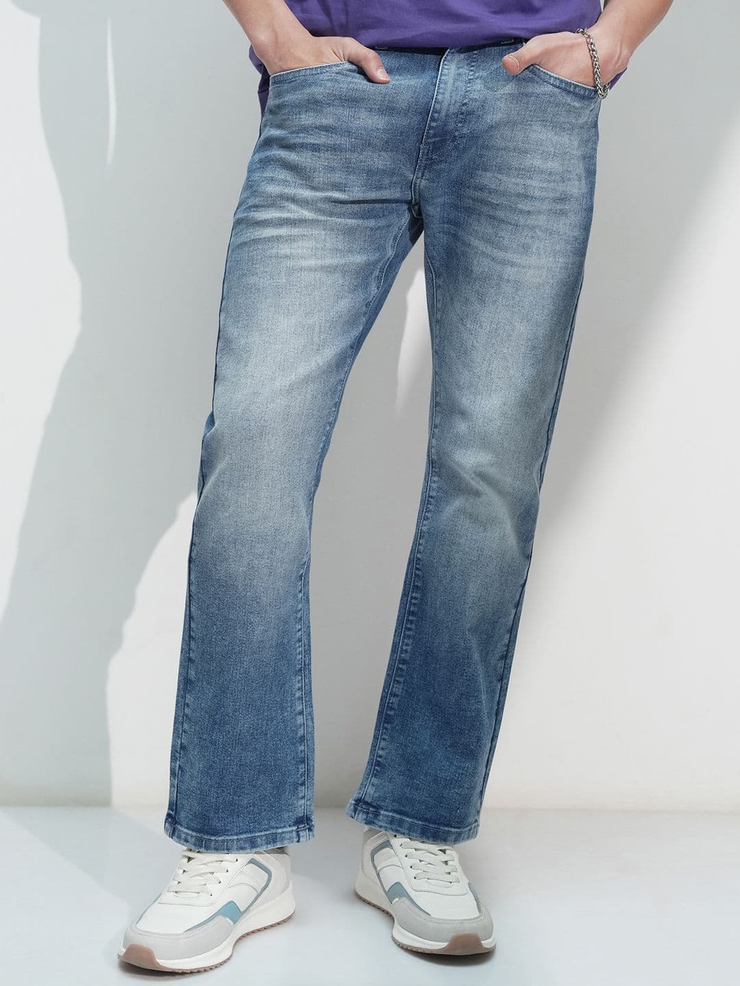HIGHLANDER Men Bootcut Mid Rise Stretchable Jeans - view 1