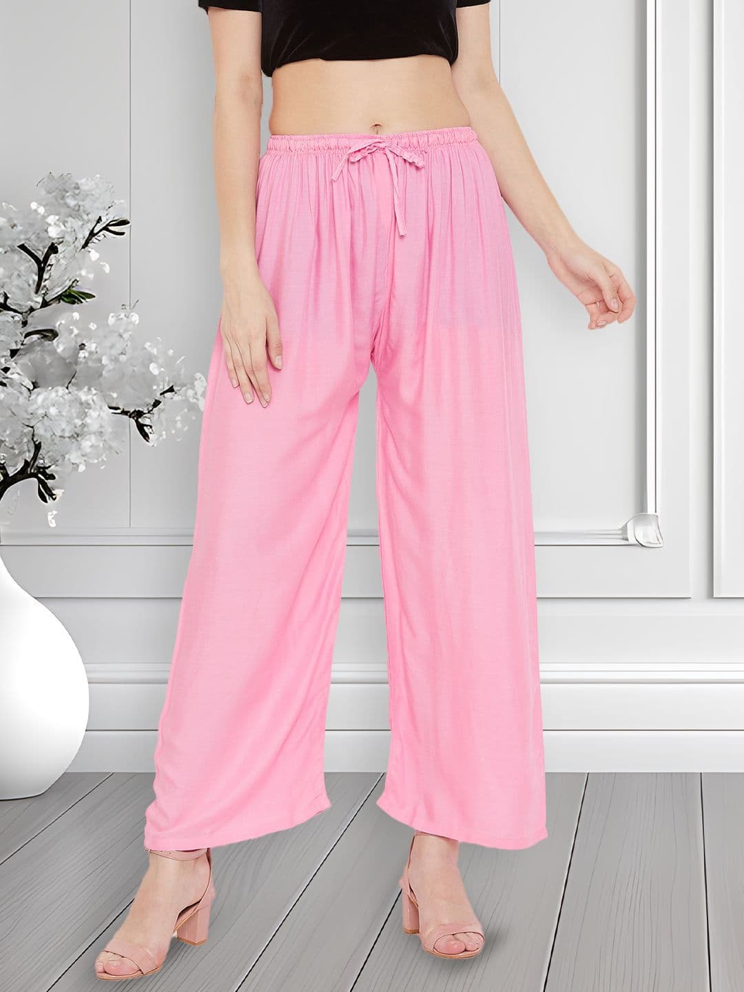 Shine N Sober Women Straight Palazzos - view 1