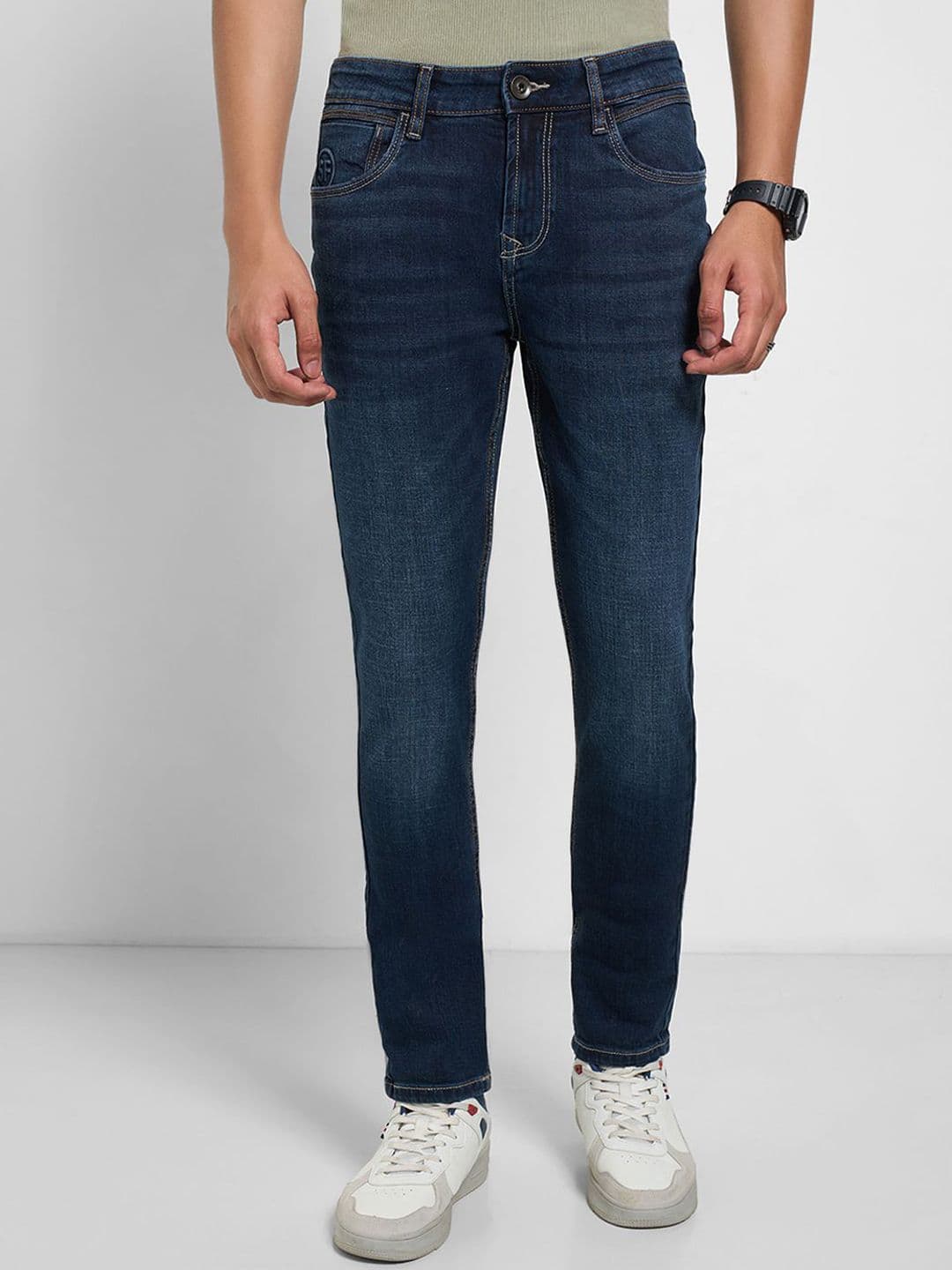 SF JEANS by Pantaloons Men Skinny Fit Mid-Rise Light Fade Cotton Non Stretchable Jeans - view 1