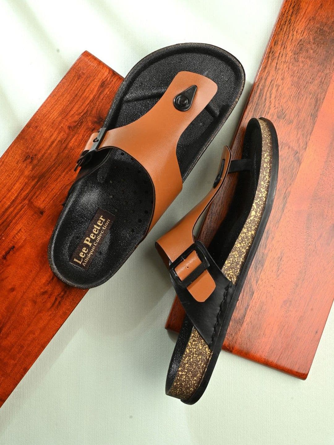 LEEPEETER Men Colourblocked Comfort Slip-On Sandals - view 1