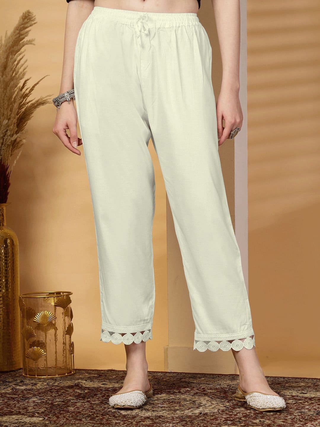 Clora Creation Women Hem Design Ethnic Palazzos - view 1