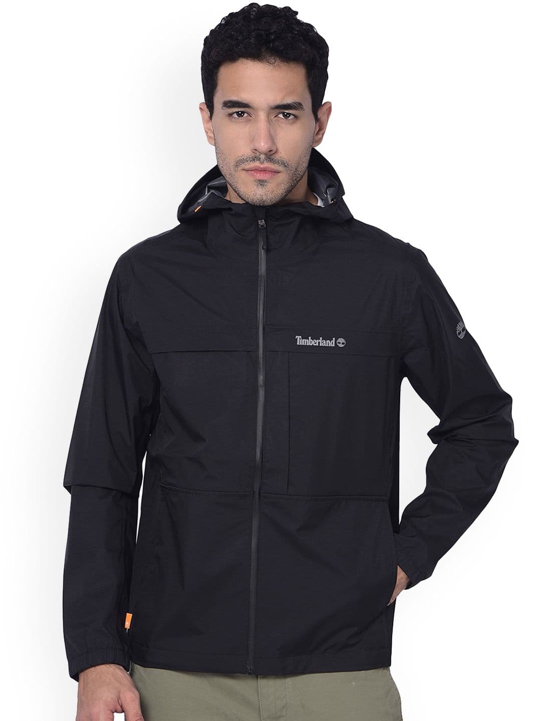 Timberland Men Solid Hooded Waterproof Sporty Jacket - view 1