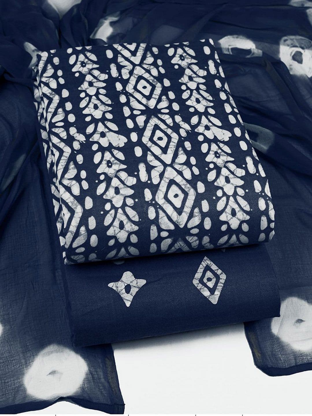 Sun Fashion And Lifestyle Ethnic Motifs Printed Unstitched Dress Material - view 1