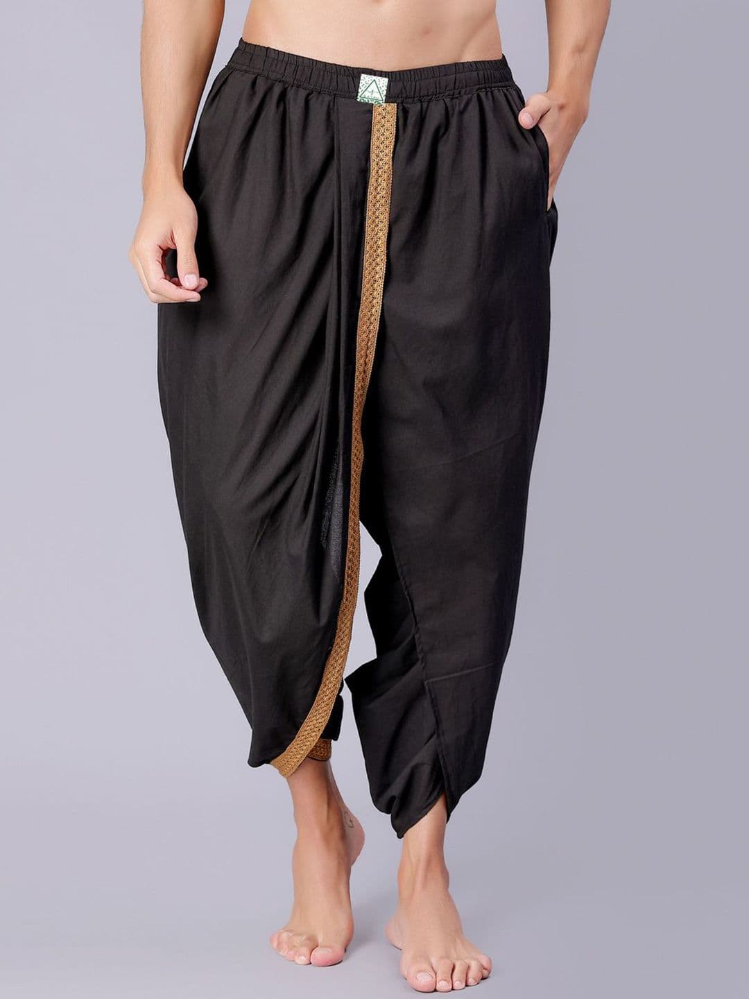 Bharatasya
Men Dhoti Pants with Drawstring Waist - view 1