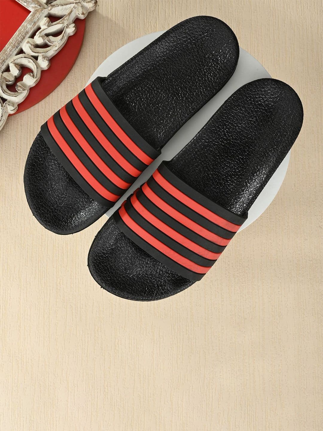 Shoe Island Men Silicon Strap SLP_STRIP Black PVC Shoes - view 1