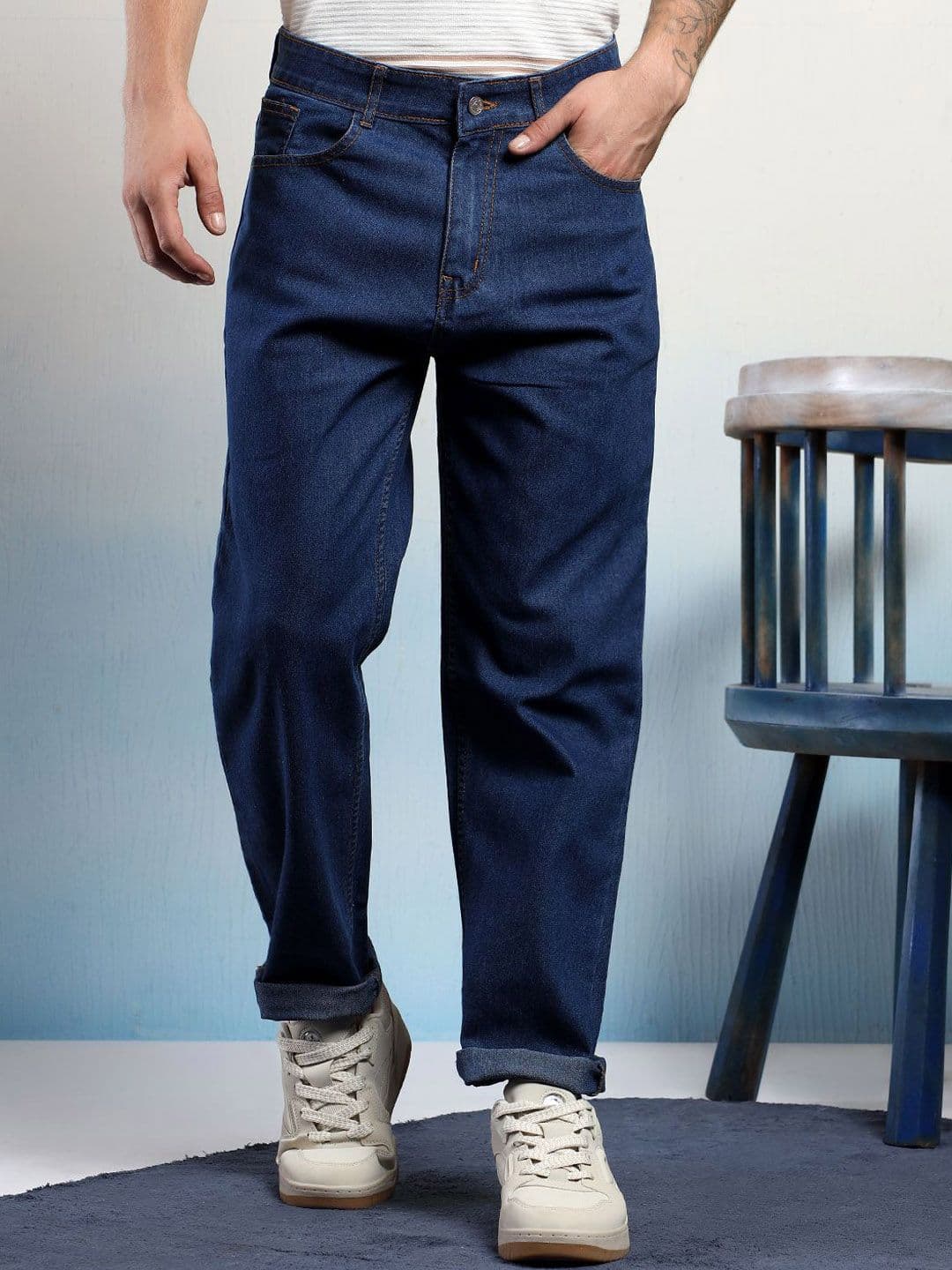 Kotty Men Straight Fit Low-Rise Stretchable Jeans - view 1