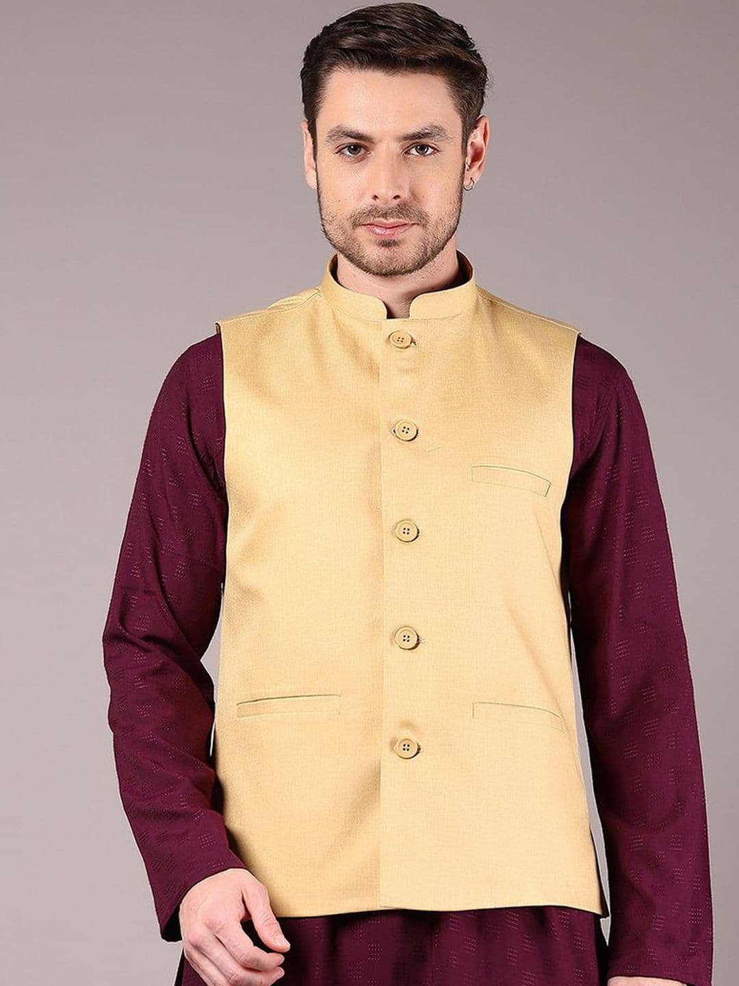 V-Mart Woven Nehru Jackets - view 1