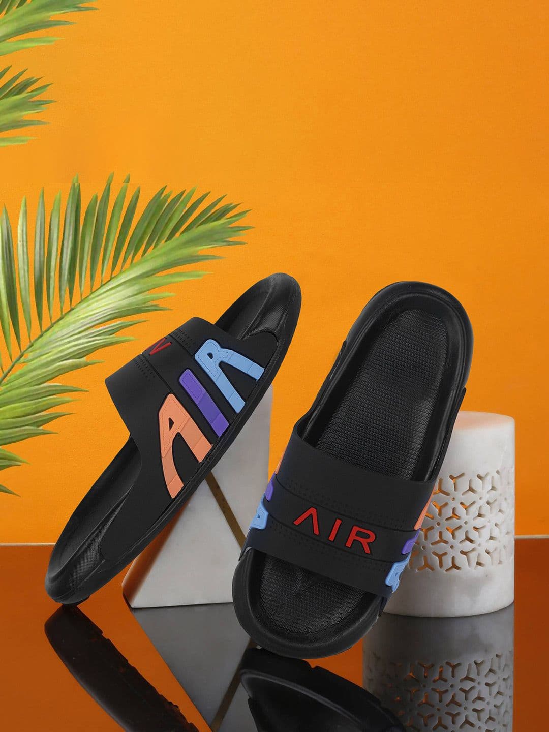 Shoe Island Men Silicon Strap SLP_AIR Black PVC Shoes - view 1