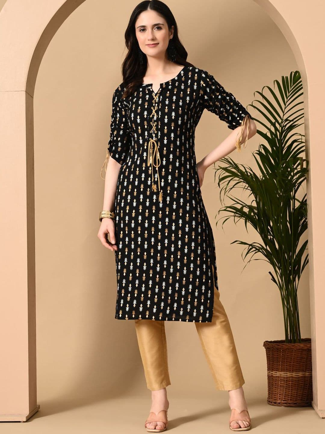 HERE&NOW Paisley Printed Straight Kurta - view 1