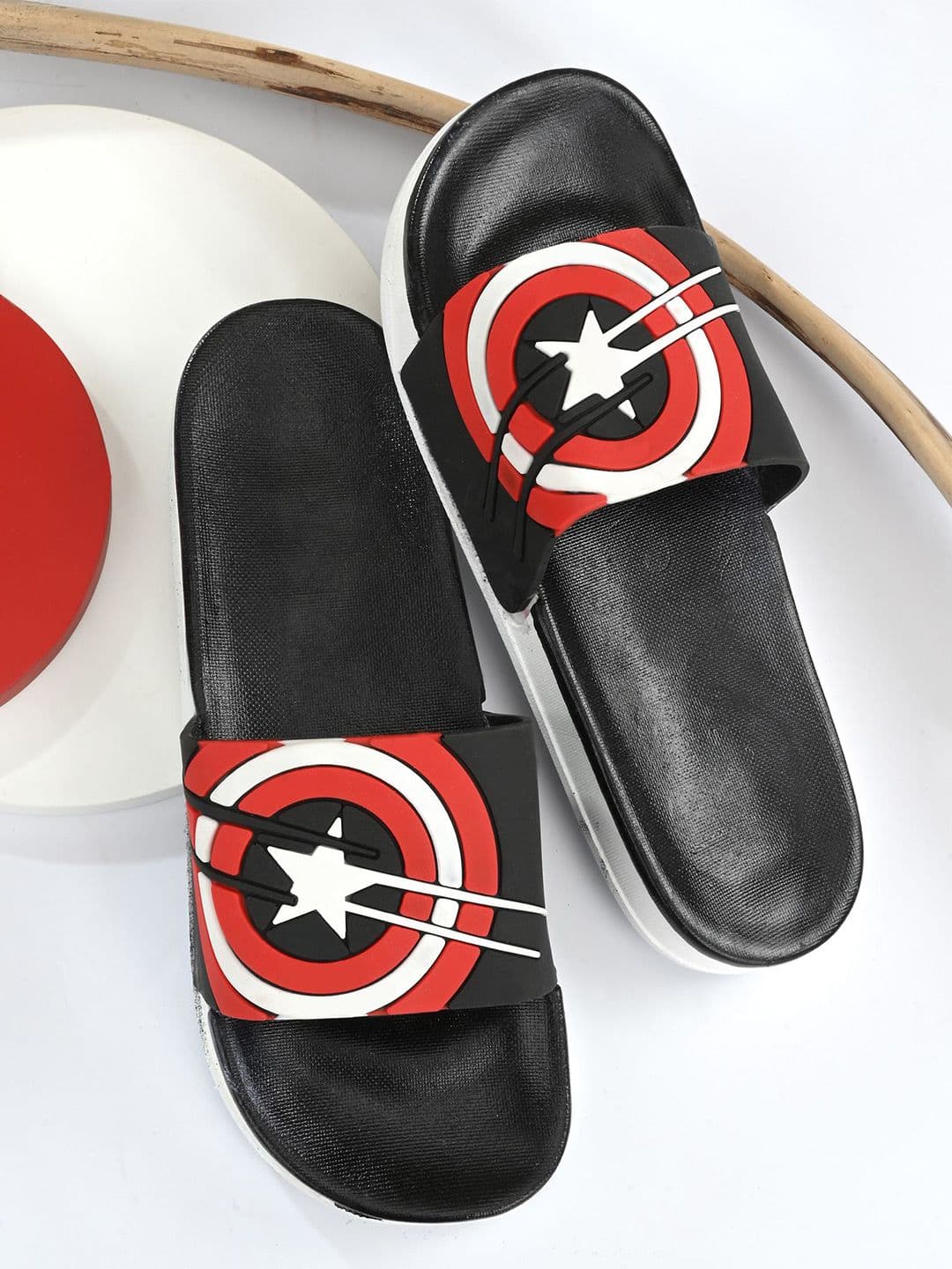 Shoe Island Men Silicon Strap SLP_SHLD Black PVC Shoes - view 1