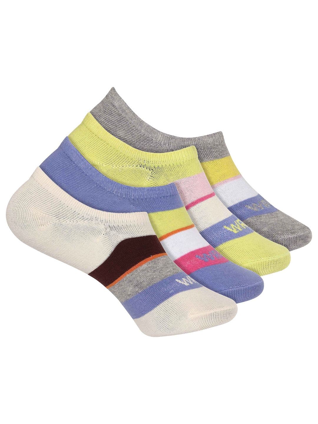 WROGN Pack Of 4 Patterned Shoe Liner Socks - view 1