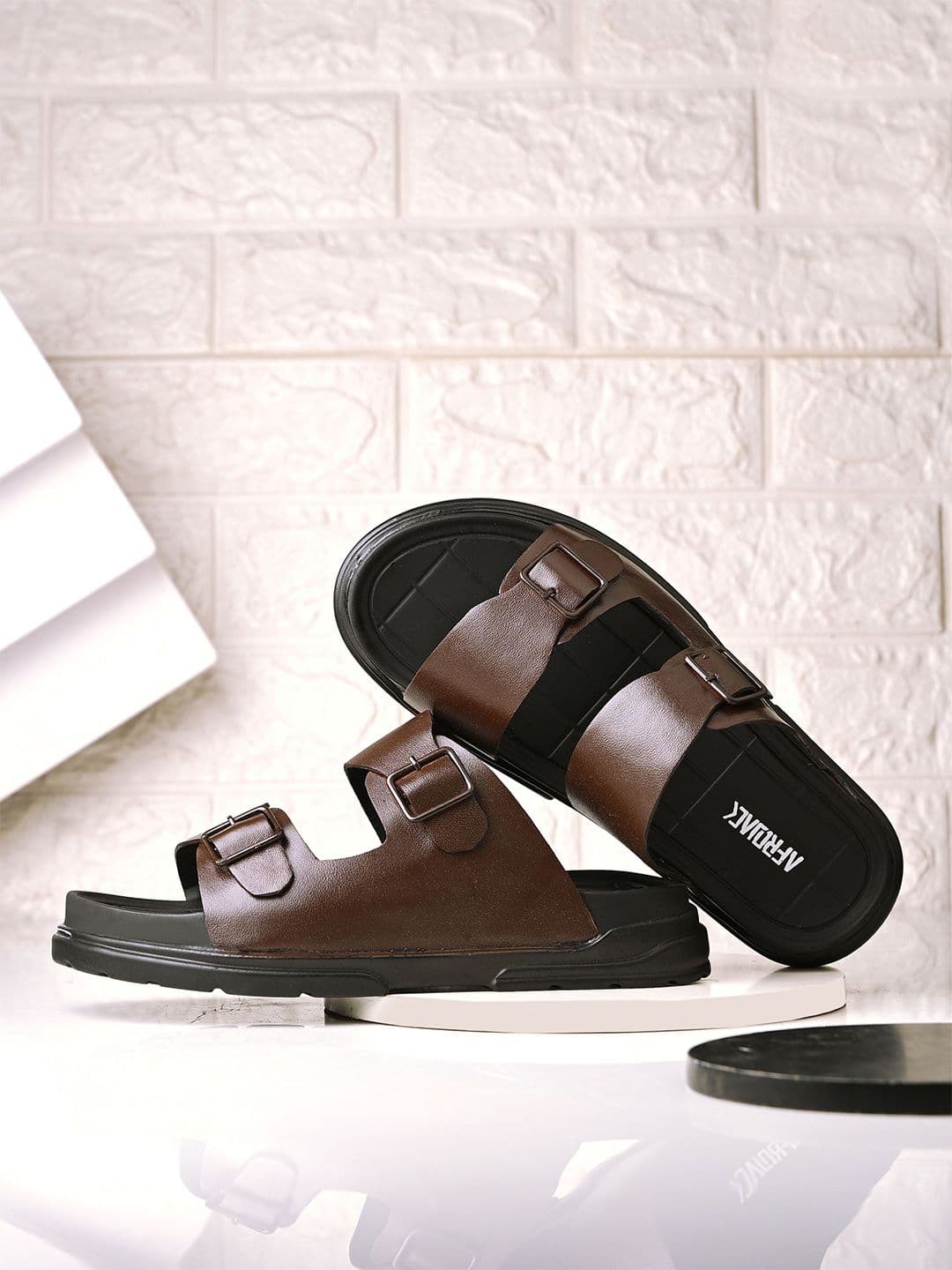 AfroJack Men Leather Comfort Sandals - view 1