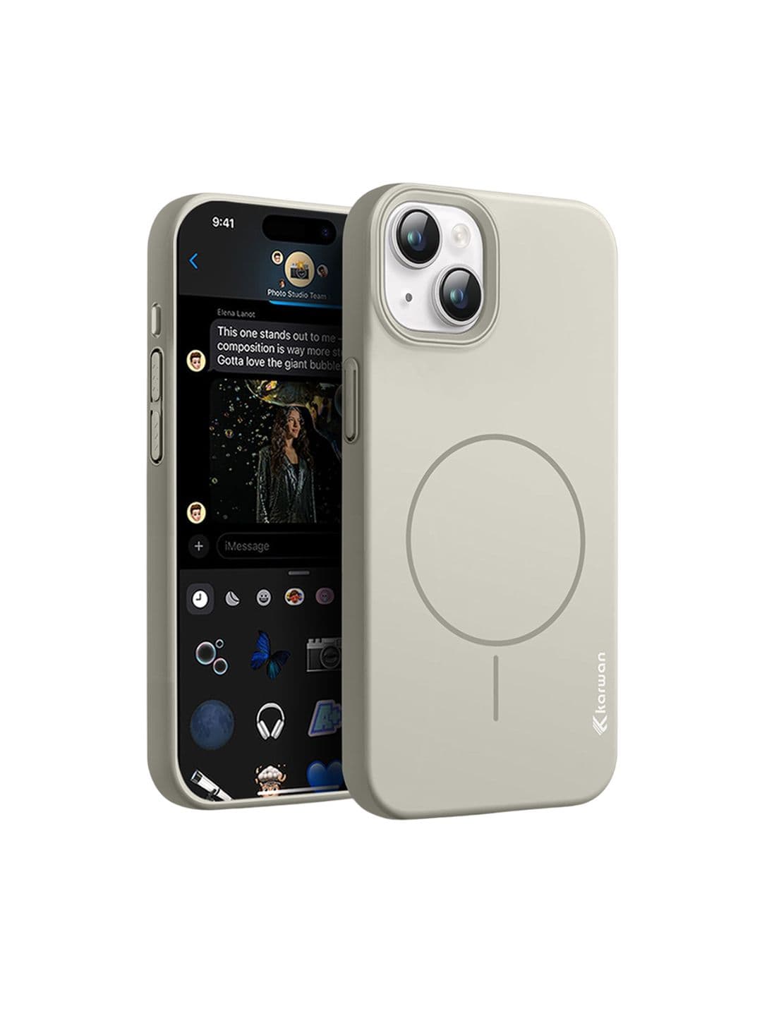 Karwan Solid Printed iPhone 15 Back Case Mobile Accessories
