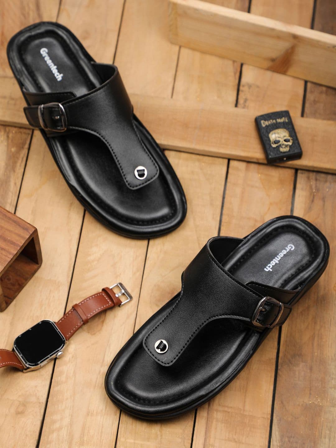 Greentech Men Ethnic Comfort Buckle Sandals - view 1