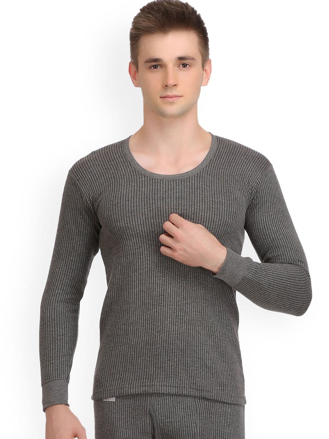 BODYMIST Men Ribbed Wool Thermal Top - view 1