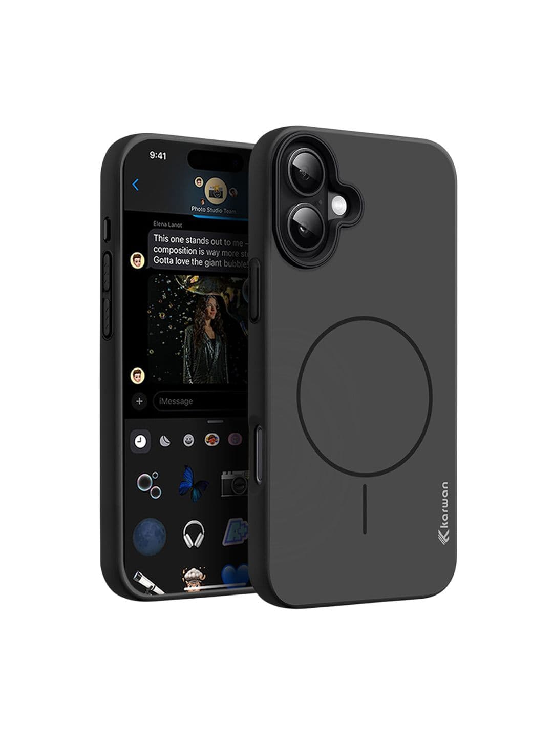 Karwan Solid Printed iPhone 16 Back Case Mobile Accessories